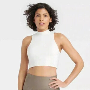 All In Motion Light Support High-Neck Crop Sports Bra